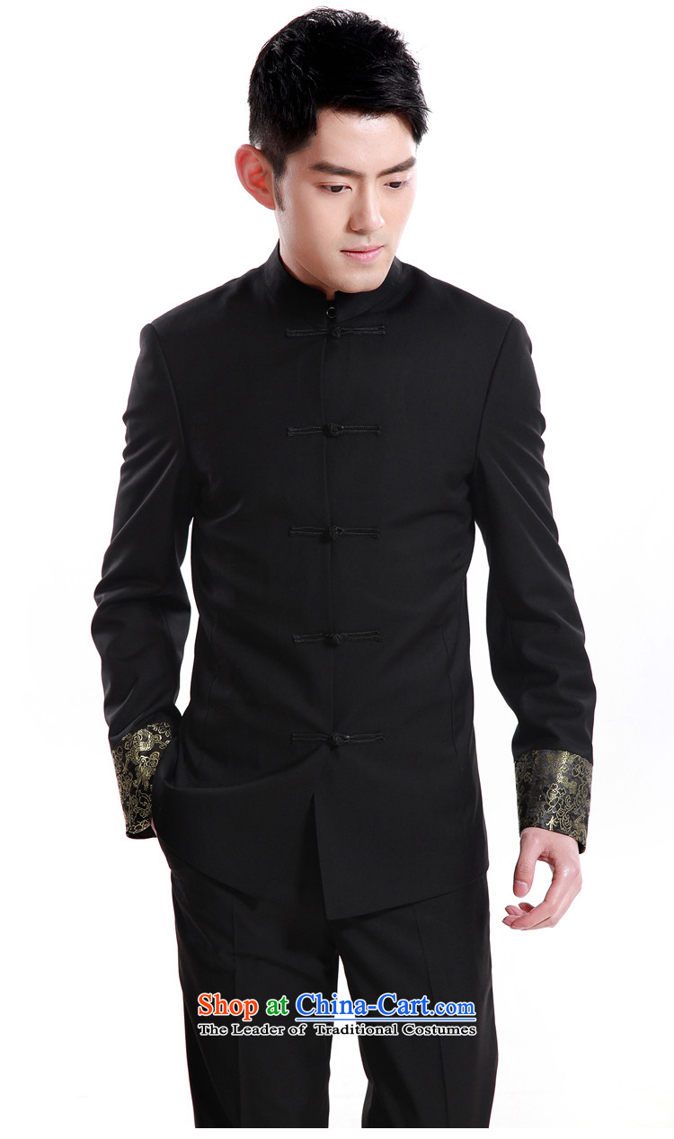 Dragon dry Tang Dynasty Chinese tunic collar suits suits China wind Han-Sau San men casual black L/175 picture, prices, brand platters! The elections are supplied in the national character of distribution, so action, buy now enjoy more preferential! As soon as possible.