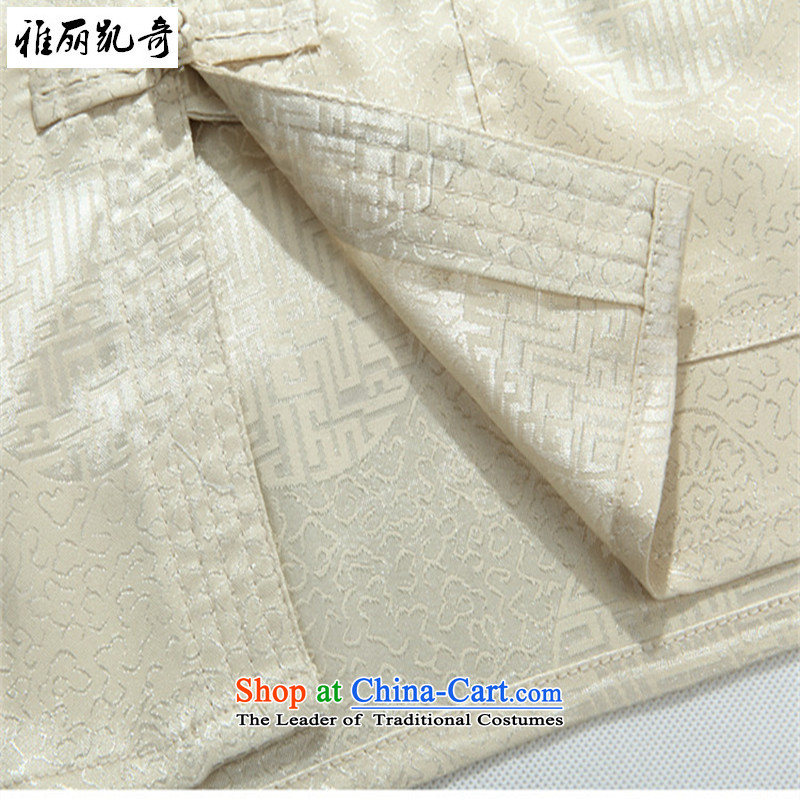 Alice Keci聽2015 new middle-aged men short-sleeved Tang Dynasty Package Xia men of Chinese national costumes load larger players grandpa exercise clothing pure white T-shirt聽165, Alice keci shopping on the Internet has been pressed.