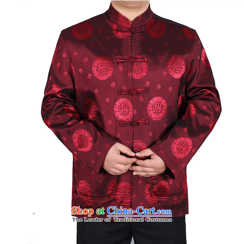 Kanaguri Mouse China wind spring new Tang Dynasty Chinese father of men and the elderly in the jacket clothing red XXL, kanaguri mouse (JINLISHU) , , , shopping on the Internet
