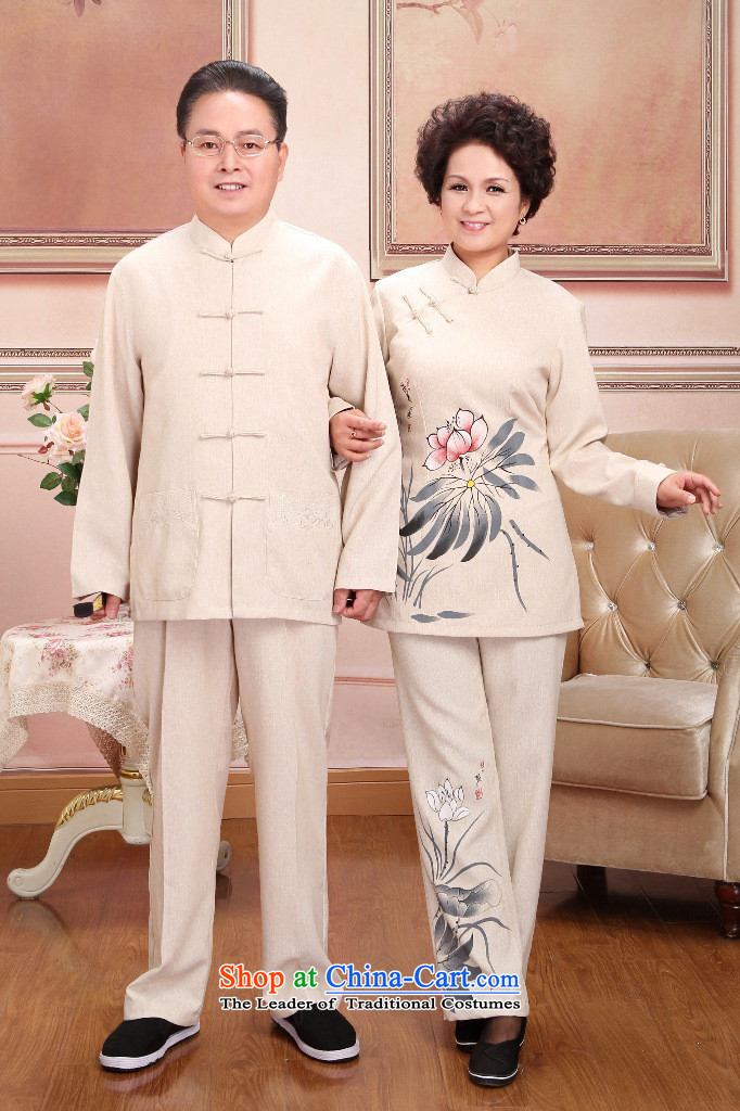 The optimized options in Shanghai Tang dynasty of older women and men's load spring and fall jacket couples long-sleeved shirt cotton linen pants kit men m White XXL kit picture, prices, brand platters! The elections are supplied in the national character of distribution, so action, buy now enjoy more preferential! As soon as possible.