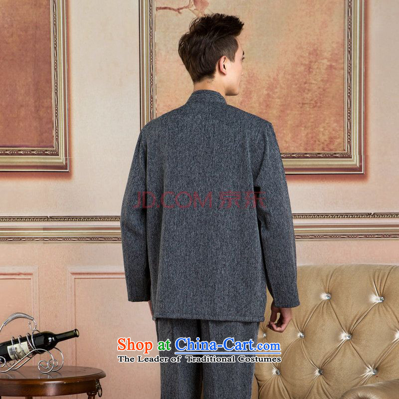 Ms Au King Mansion to Tang dynasty men long-sleeved sweater cotton linen collar Tang dynasty kung fu tai chi Services - 2) Netherlands shirt XXL, intended Jing Ge , , , shopping on the Internet