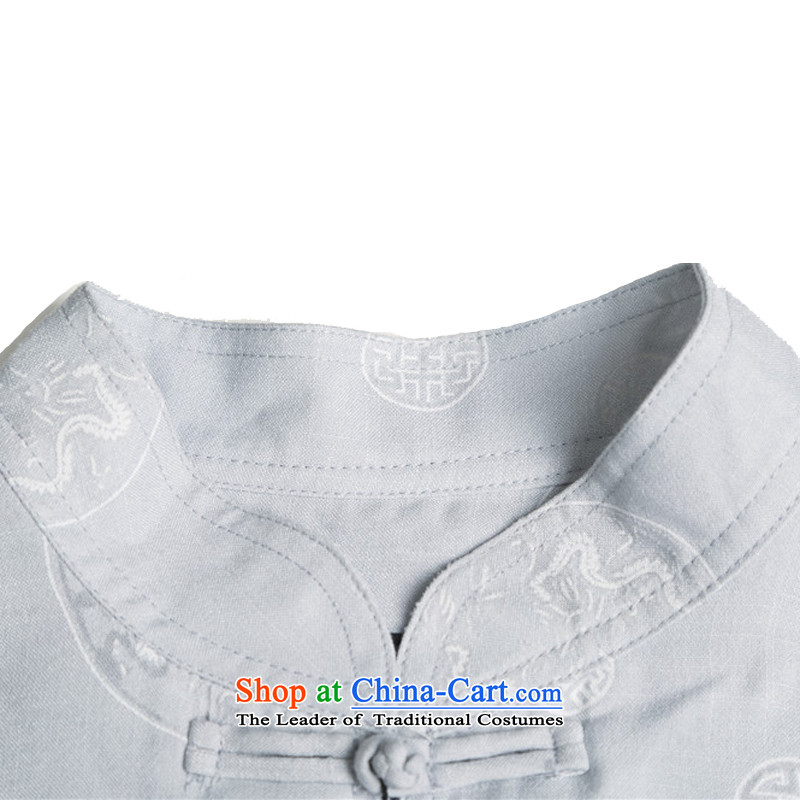 Hiv Rollet men summer short-sleeved Tang dynasty collar disc detained national costumes father boxed kit White XL, HIV (AICAROLINA ROLLET) , , , shopping on the Internet