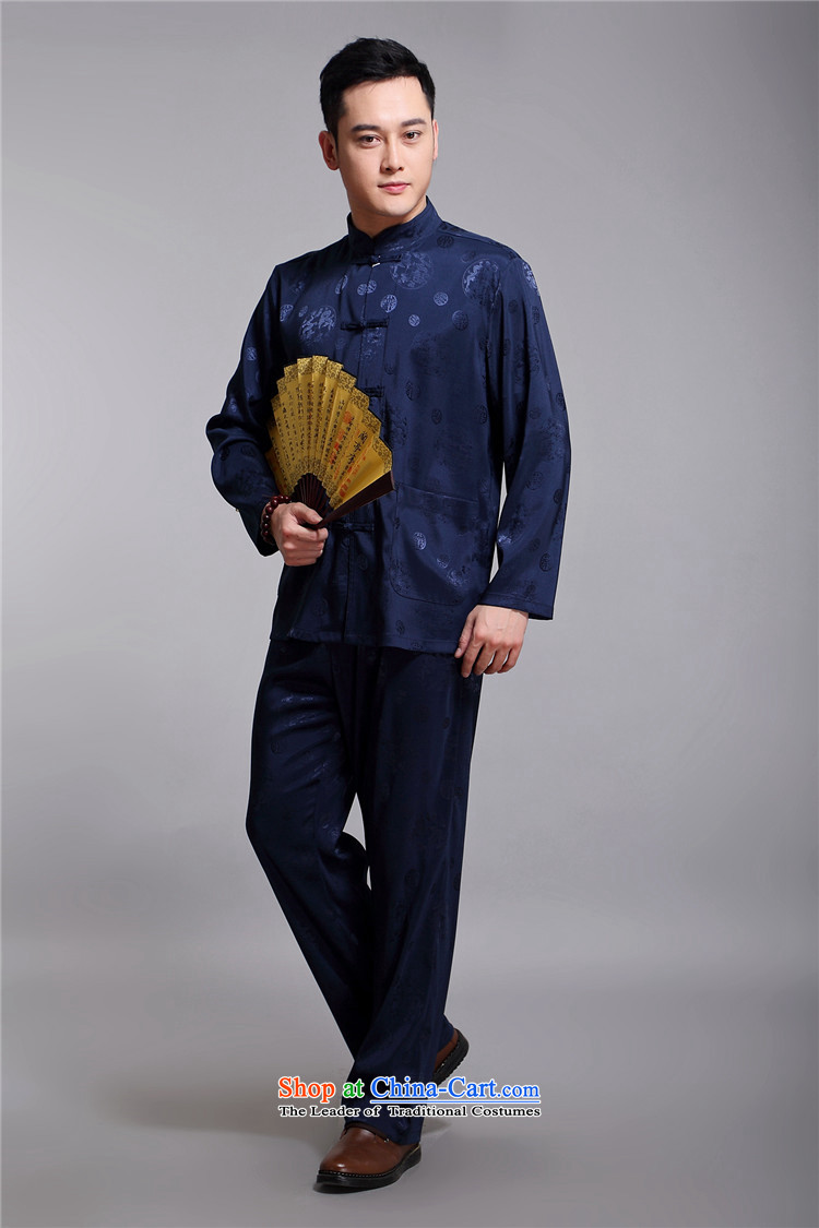 Hiv Rollet spring and summer new men in Tang Dynasty Older long-sleeved Kit China wind national costumes father replacing gold XXL picture, prices, brand platters! The elections are supplied in the national character of distribution, so action, buy now enjoy more preferential! As soon as possible.
