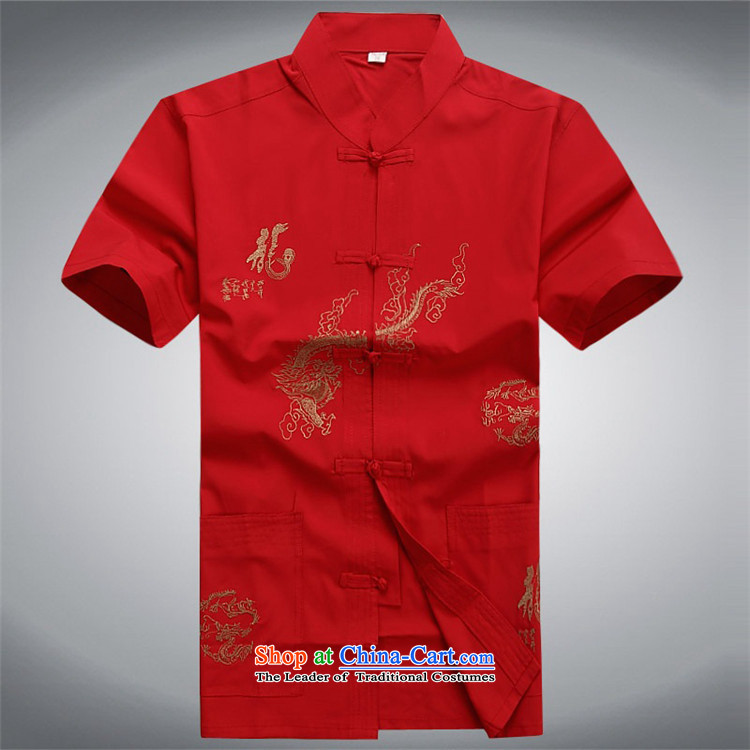 Kanaguri mouse men in the national costumes of older men Tang dynasty short-sleeve kit for summer Han-T-shirt red T-shirt S picture, prices, brand platters! The elections are supplied in the national character of distribution, so action, buy now enjoy more preferential! As soon as possible.