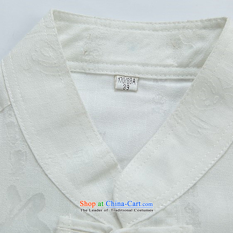 Rollet HIV from older men Tang dynasty summer short-sleeved T-shirt large retro-Tang dynasty men detained cotton linen short-sleeved white shirts XXL, KIT HIV ROLLET (AICAROLINA) , , , shopping on the Internet