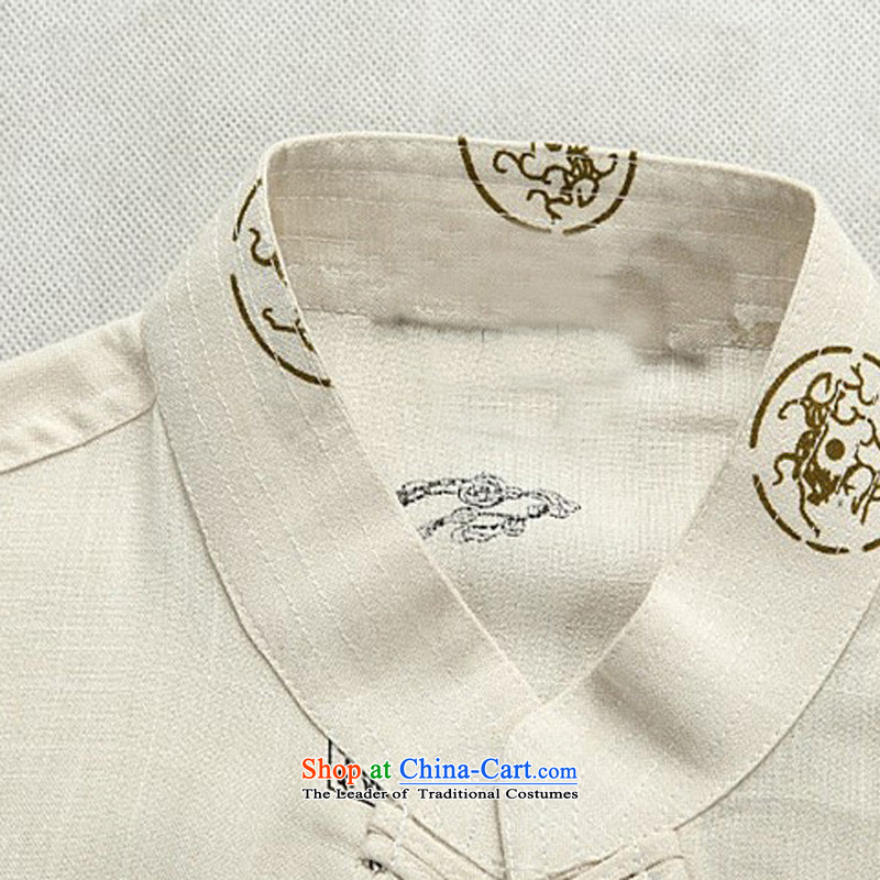 Rollet HIV Tang dynasty in the number of older men and short-sleeved summer Chinese cotton linen Tang blouses men linen Tang Dynasty Han-Menswear white XXL, HIV ROLLET (AICAROLINA) , , , shopping on the Internet