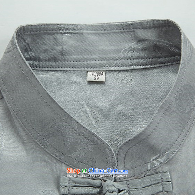 Rollet HIV from older men Tang dynasty long-sleeved Kit Tang Dynasty Chinese shirt and gray suit XL, HIV (AICAROLINA ROLLET) , , , shopping on the Internet