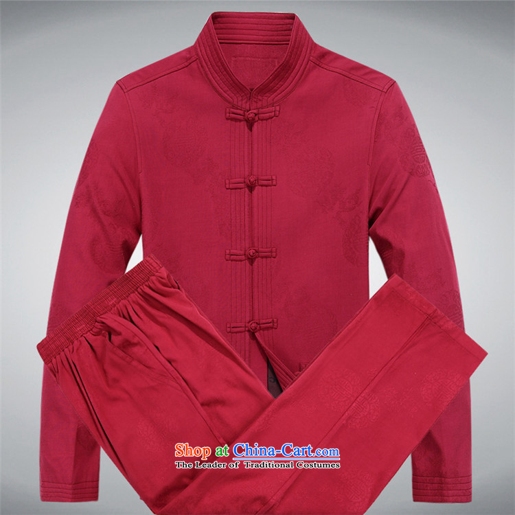 Hiv Rollet of older persons in the Tang Dynasty Chinese set long-sleeved men casual fall new red kit L picture, prices, brand platters! The elections are supplied in the national character of distribution, so action, buy now enjoy more preferential! As soon as possible.