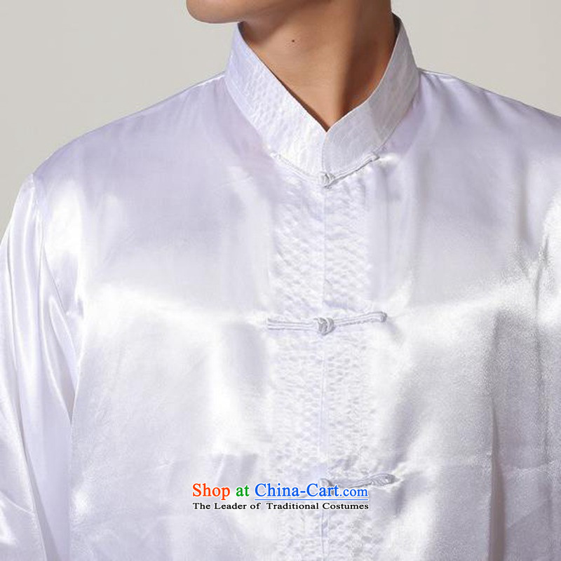 In accordance with the stylish new fuser men Chinese Tang dynasty package improved kung fu shirt sanshou LGD/M3013# white 2XL, clothing in accordance with the fuser has been pressed shopping on the Internet