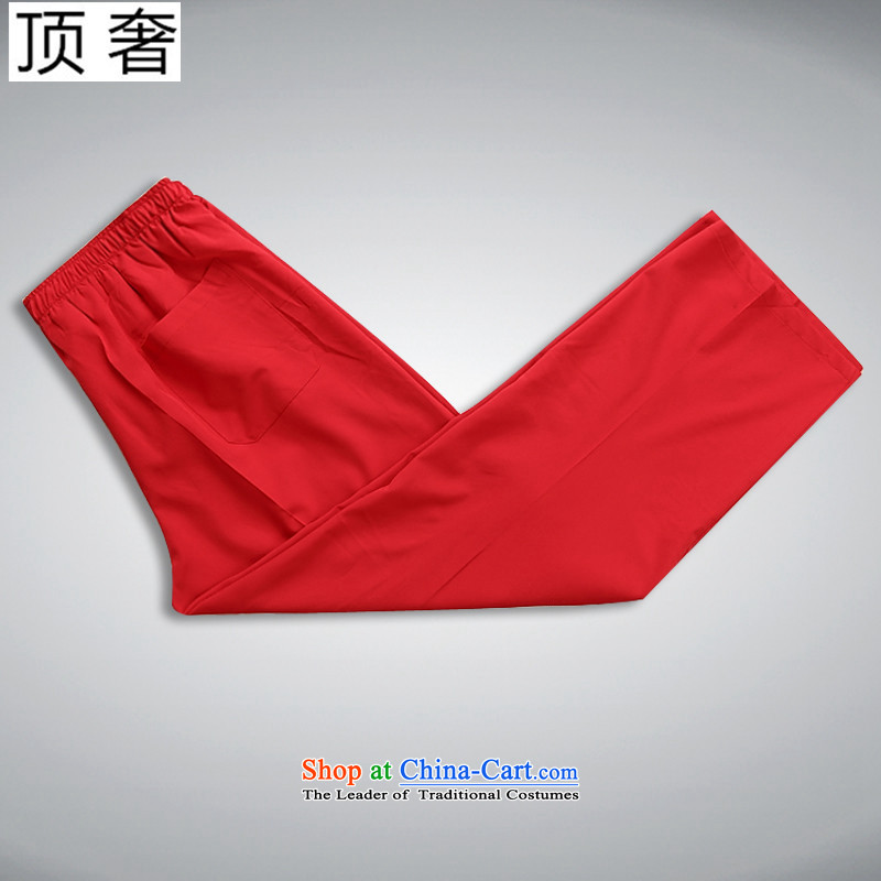 Top Luxury men Tang Dynasty Package Short-Sleeve Men of older persons in the new summer load Tang Tang dynasty short-sleeved T-shirt and summer national costumes and China wind shirt Short-Sleeve Men Red Kit Plus top 185 Yi pants luxury shopping on the In