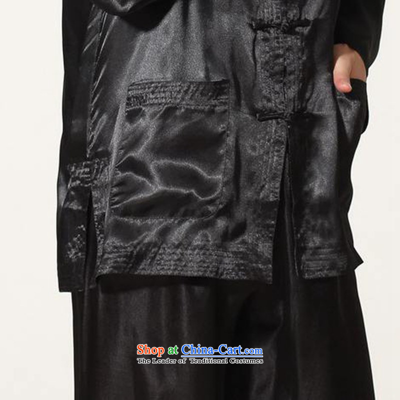 In accordance with the stylish new fuser men of ethnic Tang dynasty collar straight up long-sleeved shirt Tang Dynasty Package and the services of the Netherlands LGD/M3010# kung fu black , L, in accordance with the fuser has been pressed shopping on the