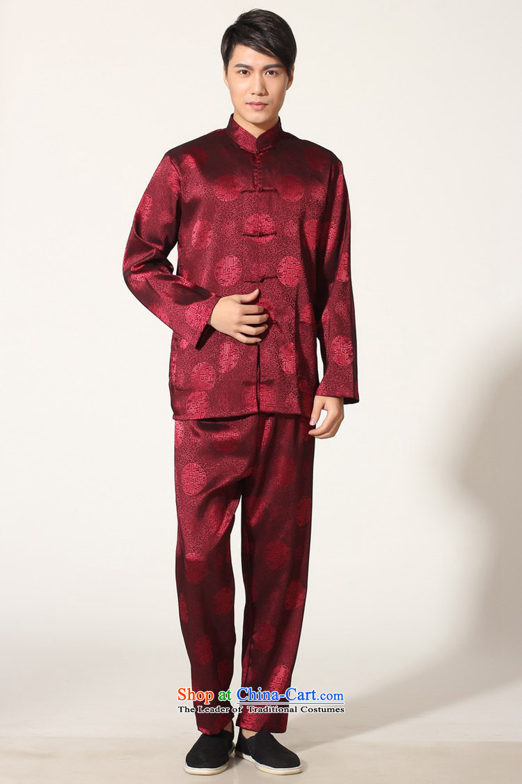 In accordance with the stylish new fuser men China wind improved direct a grain of deduction badges of long-sleeved shirt casual pants Tang Dynasty Package Sanshou LGD/M0049# services -A black L picture, prices, brand platters! The elections are supplied in the national character of distribution, so action, buy now enjoy more preferential! As soon as possible.