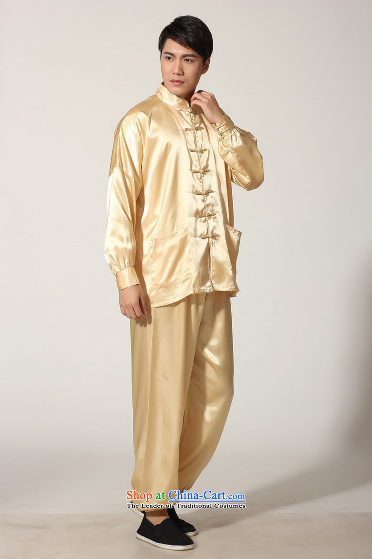 In accordance with the fuser trendy new) older men Chinese clothing Tang Dynasty Package kung fu tai chi kit shirt sanshou Lgd/m0048# Services -D GOLD XL Photo, prices, brand platters! The elections are supplied in the national character of distribution, so action, buy now enjoy more preferential! As soon as possible.