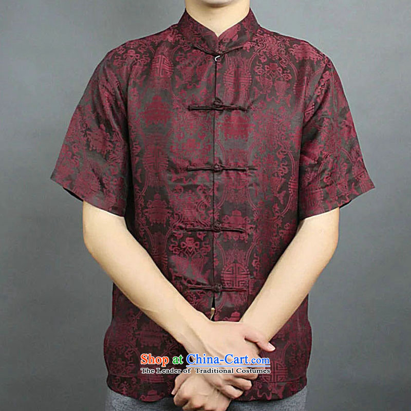 Boris poem federation short-sleeved Tang dynasty male 2015 Summer New China wind in Tang Dynasty herbs extract older cloud of incense yarn with high end of the father of silk red 190, Tang poetry (lianbangbos Boris federation) , , , shopping on the Intern