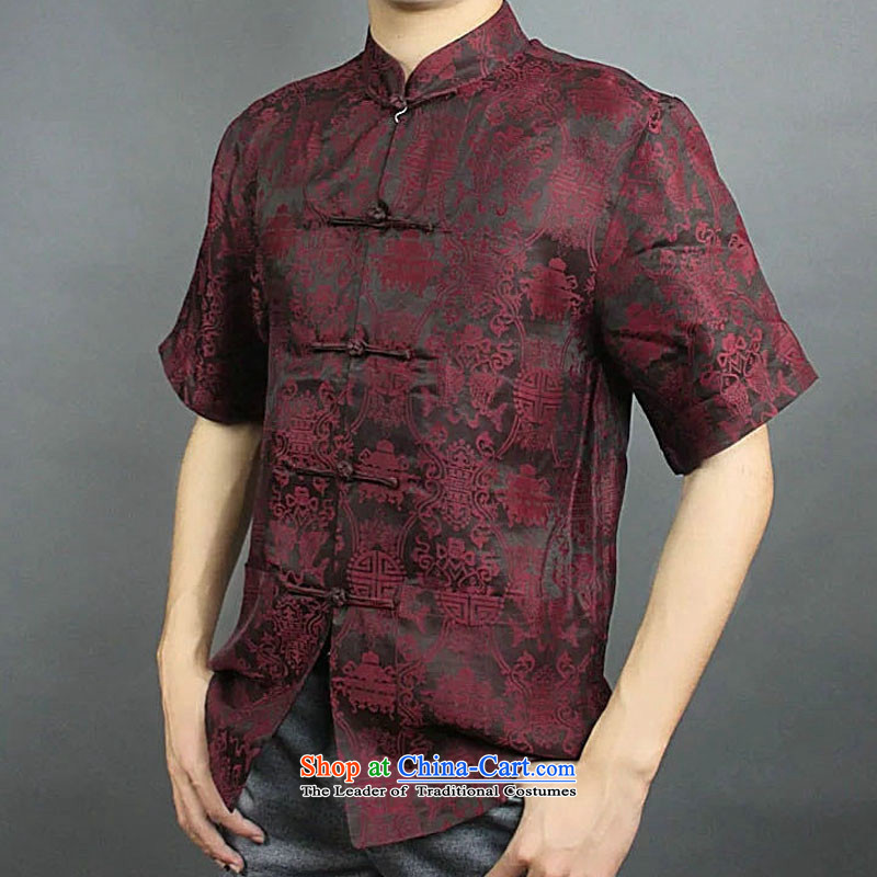 Boris poem federation short-sleeved Tang dynasty male 2015 Summer New China wind in Tang Dynasty herbs extract older cloud of incense yarn with high end of the father of silk red 190, Tang poetry (lianbangbos Boris federation) , , , shopping on the Intern