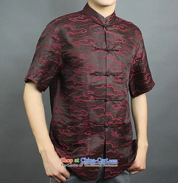 Boris poem federation short-sleeved Tang dynasty male 2015 Summer New China wind in Tang Dynasty herbs extract older cloud of incense yarn with high end of the father of silk Tang red 185 pictures, prices, brand platters! The elections are supplied in the national character of distribution, so action, buy now enjoy more preferential! As soon as possible.