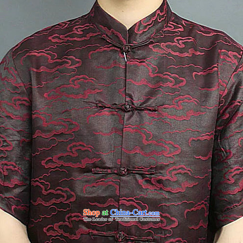 Boris poem federation short-sleeved Tang dynasty male 2015 Summer New China wind in Tang Dynasty herbs extract older cloud of incense yarn with high end of the father of silk Tang red 185, Federation (lianbangbos Boris poem) , , , shopping on the Internet