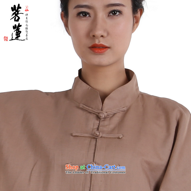 On cotton linen flax Lin dulls thin, men and women serving short-sleeve ball-tai chi meditation martial arts practitioners serving performances morning- XL, pursue Wu , , , shopping on the Internet