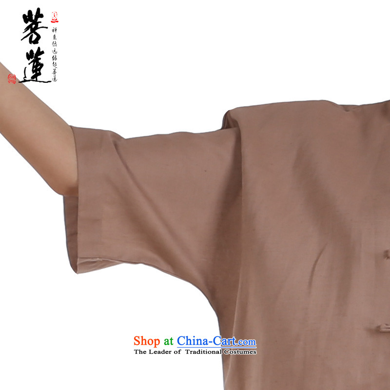 On cotton linen flax Lin dulls thin, men and women serving short-sleeve ball-tai chi meditation martial arts practitioners serving performances morning- XL, pursue Wu , , , shopping on the Internet