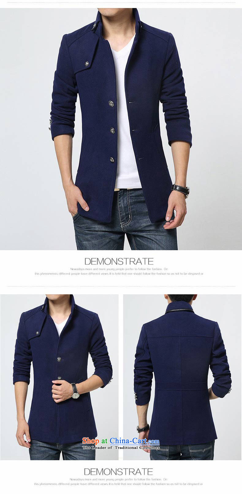 Korean Men's Mock-Neck Stylish coat 8915 Blue M picture, prices, brand platters! The elections are supplied in the national character of distribution, so action, buy now enjoy more preferential! As soon as possible.