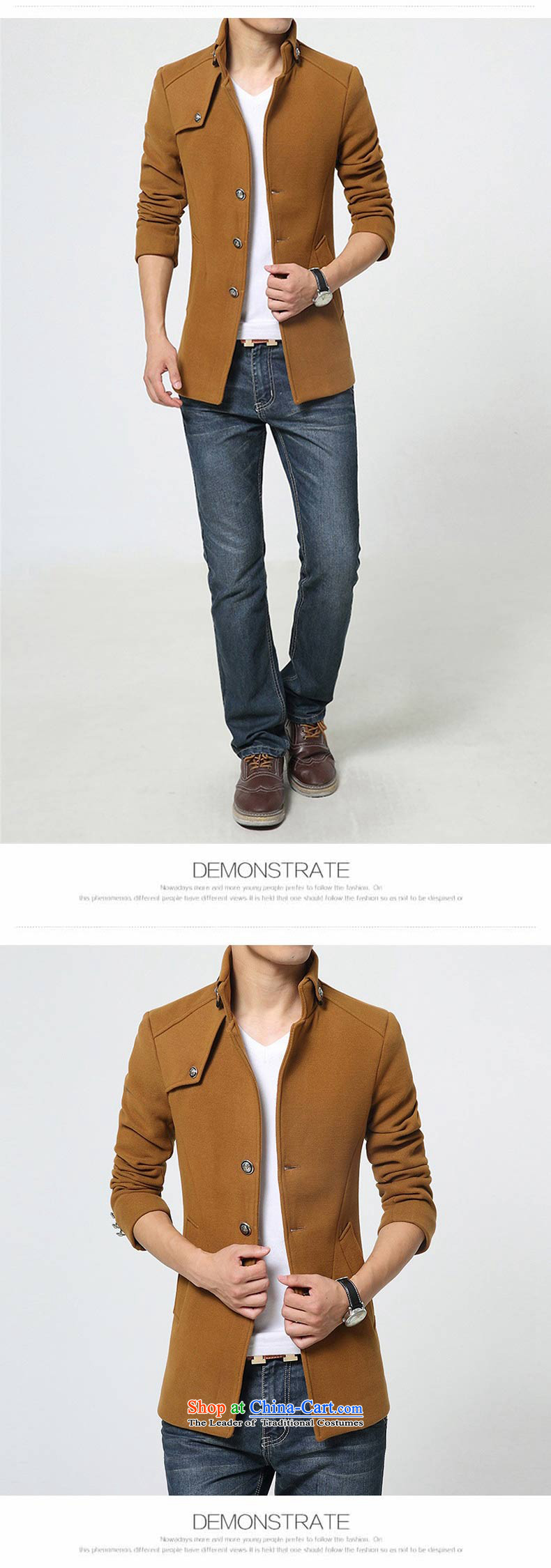 Korean Men's Mock-Neck Stylish coat 8915 Blue M picture, prices, brand platters! The elections are supplied in the national character of distribution, so action, buy now enjoy more preferential! As soon as possible.