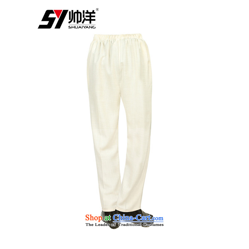 The new 2015 Yang cool summer men Tang pants China Wind Pants slim breathable Chinese male m Yellow 42/180, SHUAIYANG Yang (Shuai) , , , shopping on the Internet