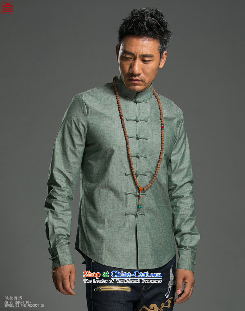 Renowned 2015 China wind spring and autumn men Chinese cotton linen Sau San disk tie china Mock-Neck Shirt linen pure color improved Tang Dynasty Gray Movement (2XL) picture, prices, brand platters! The elections are supplied in the national character of distribution, so action, buy now enjoy more preferential! As soon as possible.