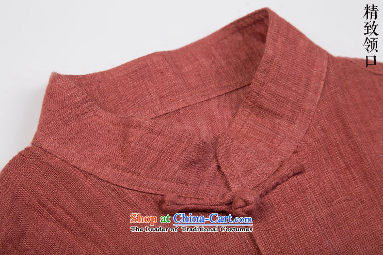 Renowned Tang dynasty male cotton linen short-sleeved older Chinese short-sleeved cloth temperament disc buttoned, national service men Summer Wine red in the image (170), prices, brand platters! The elections are supplied in the national character of distribution, so action, buy now enjoy more preferential! As soon as possible.
