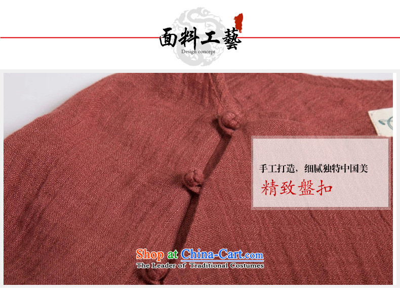 Renowned China wind autumn) Men's summer wear linen tray clip round-neck collar long-sleeved swashplate detained personality national costumes orange Large (175)Picture, prices, brand platters! The elections are supplied in the national character of distribution, so action, buy now enjoy more preferential! As soon as possible.