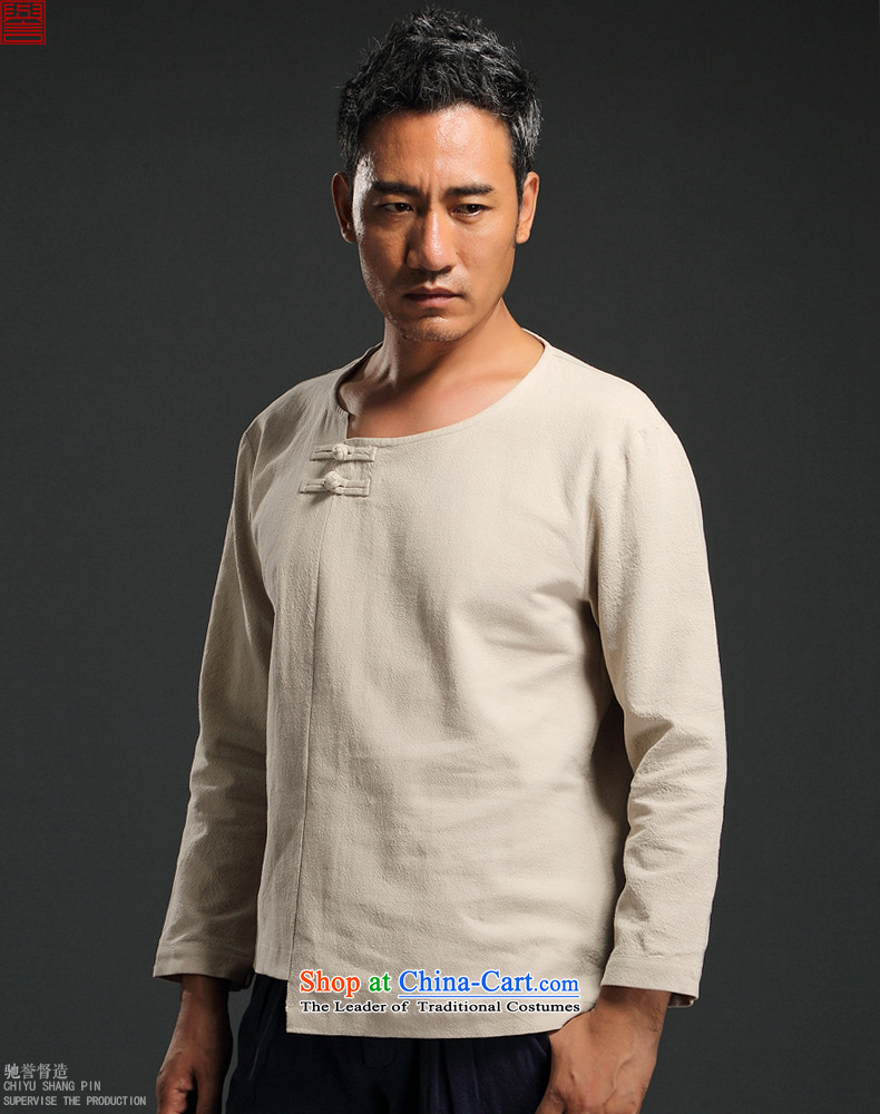Renowned China wind men's shirts, long-sleeved men Chinese tunic plain manual tray detained men in summer and autumn replace Han-T-shirt improved national costumes Tang dynasty blue XXXL picture, prices, brand platters! The elections are supplied in the national character of distribution, so action, buy now enjoy more preferential! As soon as possible.