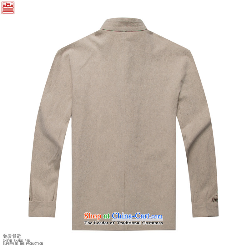Renowned China wind men cotton linen garments of ethnic Chinese shirt men Sau San disk tie china long sleeved shirt collar improved Tang dynasty blue XXL picture, prices, brand platters! The elections are supplied in the national character of distribution, so action, buy now enjoy more preferential! As soon as possible.