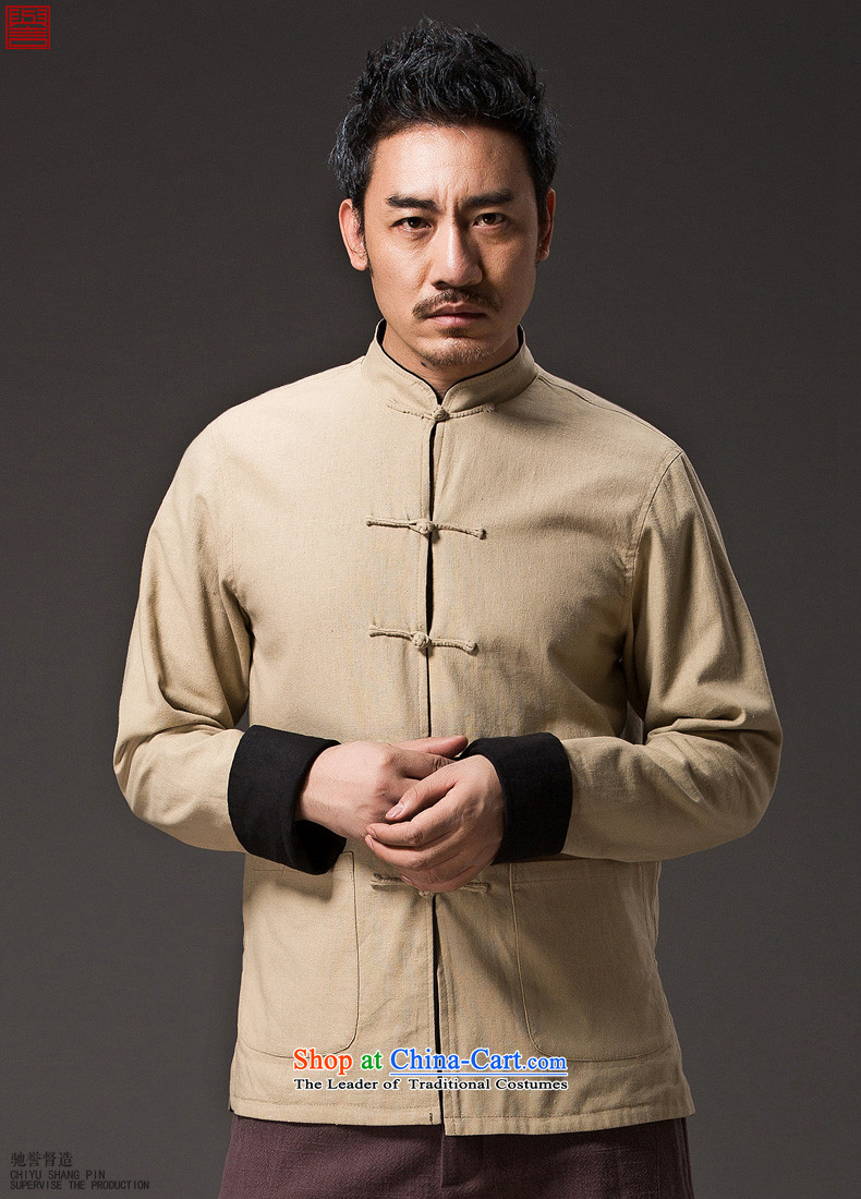 Renowned China wind retro men Chinese loose long-sleeved Chinese collar disc detained Chinese can double-sided wear Yi Tang dynasty men's Huang XL Photo, prices, brand platters! The elections are supplied in the national character of distribution, so action, buy now enjoy more preferential! As soon as possible.