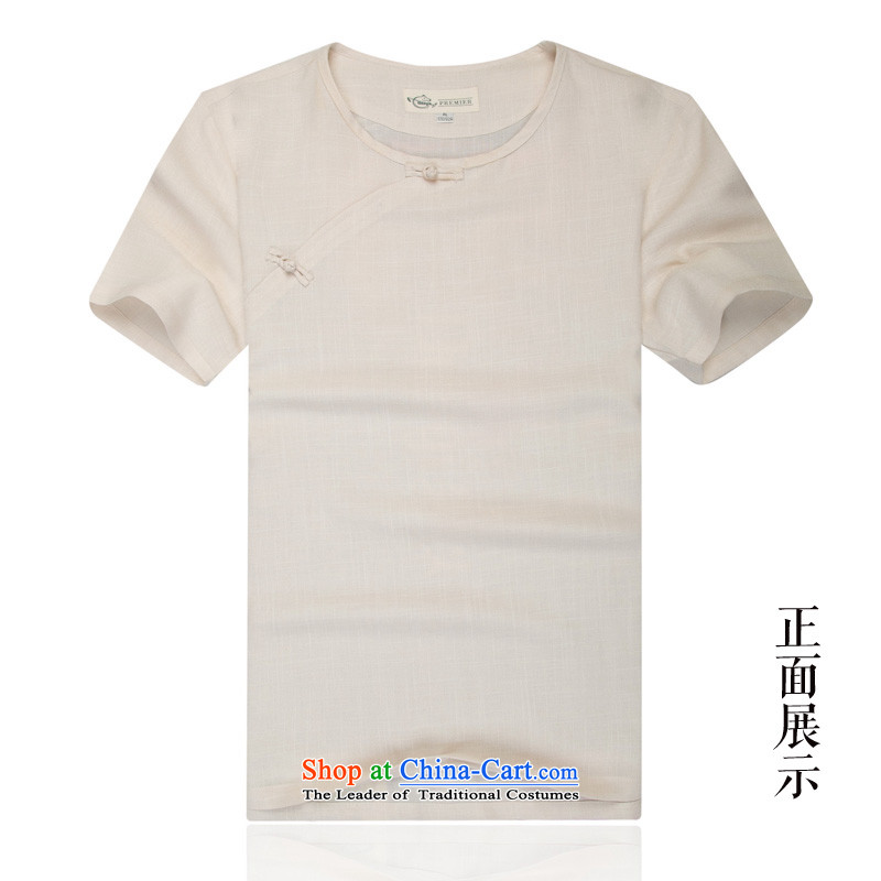 China wind men's summer linen disc detained round-neck collar short-sleeved swashplate detained Korean male personality m Yellow (3XL) movement picture, prices, brand platters! The elections are supplied in the national character of distribution, so action, buy now enjoy more preferential! As soon as possible.
