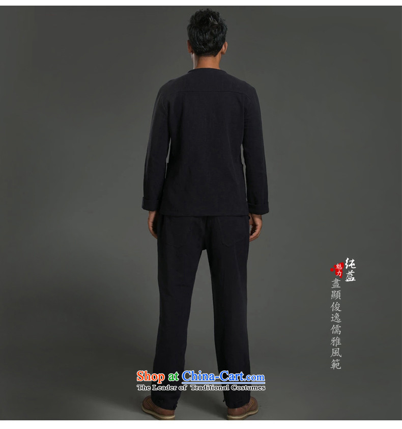 Renowned China wind men's shirts Long-Sleeve Shirt Kung Fu Man Kit Chinese round-neck collar cotton linen Sau San simplicity of ethnic bourdeaux kit XXXL picture, prices, brand platters! The elections are supplied in the national character of distribution, so action, buy now enjoy more preferential! As soon as possible.