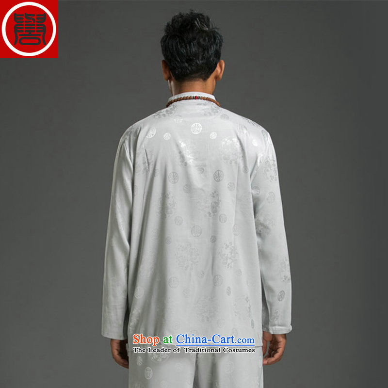 Renowned Tang dynasty China wind and long-sleeved Tang Dynasty Package for summer package men t-shirt Chinese men renowned white heads (190), (CHIYU) , , , shopping on the Internet