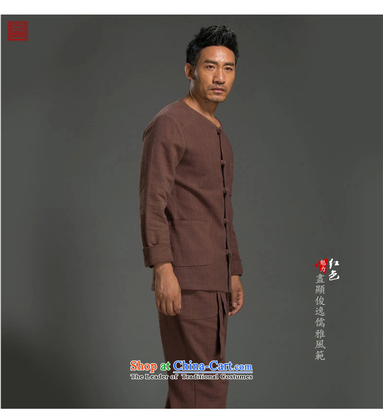 Renowned China wind ma disk load autumn shirt clip New retro men's Sau San ethnic linen long-sleeved shirt wine red giant (2XL) picture, prices, brand platters! The elections are supplied in the national character of distribution, so action, buy now enjoy more preferential! As soon as possible.