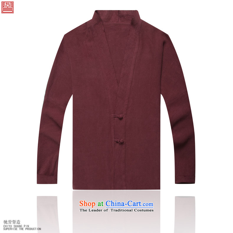 Renowned China wind men fall long-sleeved sweater Tang dynasty male cardigan linen coat leisure national sentiment Chinese tea service Han-T-shirt dark blue XL Photo, prices, brand platters! The elections are supplied in the national character of distribution, so action, buy now enjoy more preferential! As soon as possible.