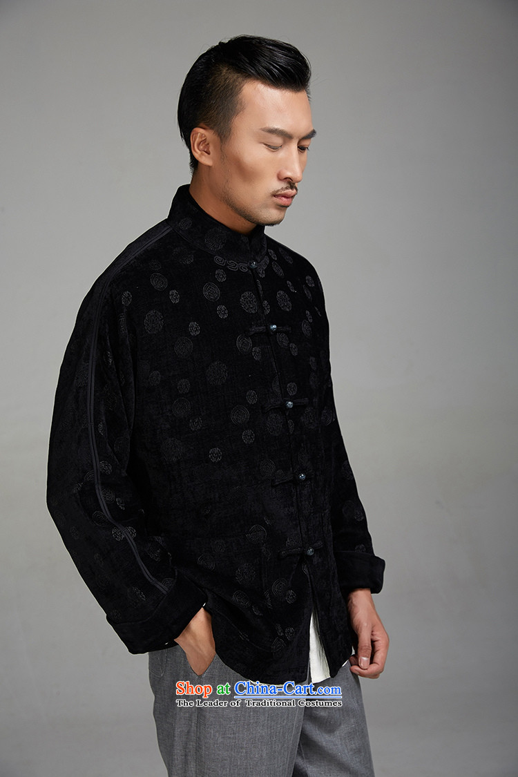 Fudo De Yu Fu  2015 Autumn Chinese Wind Men's Jackets middle-aged men Tang dynasty personality embroidery disc detained leisure even black circle XXXL shoulder jacket picture, prices, brand platters! The elections are supplied in the national character of distribution, so action, buy now enjoy more preferential! As soon as possible.