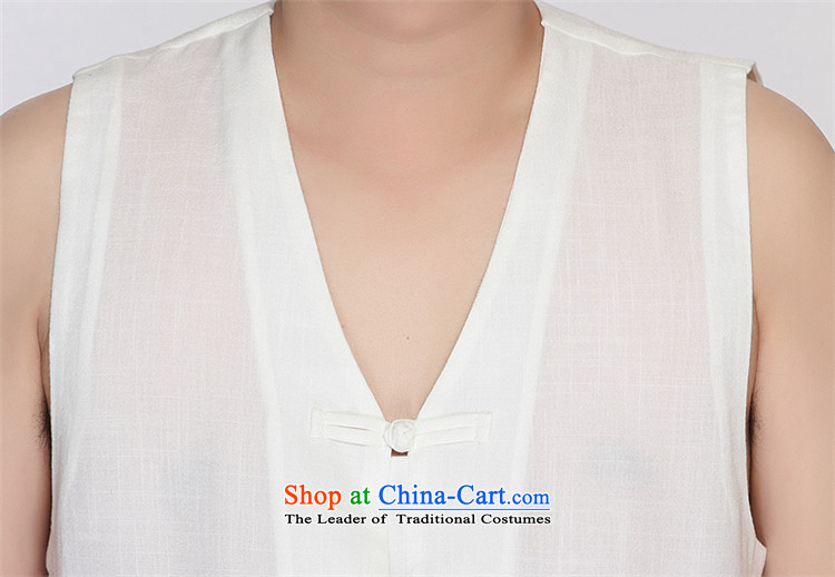 Hiv Rollet New In Summer 2015 men's T-shirts vest in Tang Dynasty, a without collars shoulder shirt features Chinese shirt, beige M picture, prices, brand platters! The elections are supplied in the national character of distribution, so action, buy now enjoy more preferential! As soon as possible.