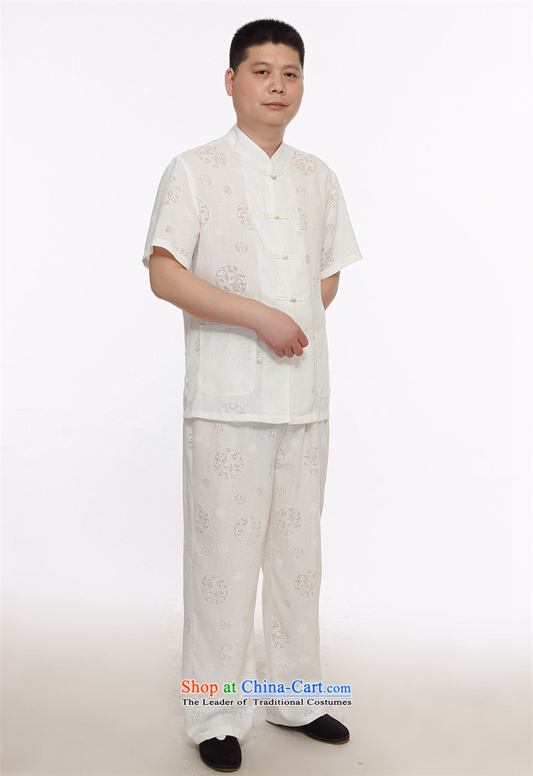 Hiv middle-aged men rollet disc detained Han-Chinese tunic of older persons grandfather jogging clothing summer white L picture, prices, brand platters! The elections are supplied in the national character of distribution, so action, buy now enjoy more preferential! As soon as possible.