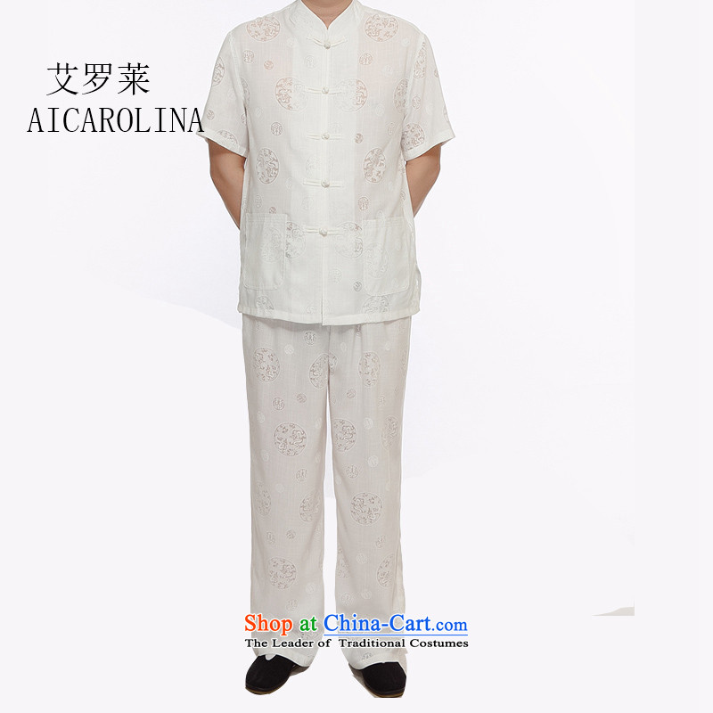 Hiv middle-aged men rollet disc detained Han-Chinese tunic of older persons grandfather jogging clothing summer white L, HIV (AICAROLINA ROLLET) , , , shopping on the Internet