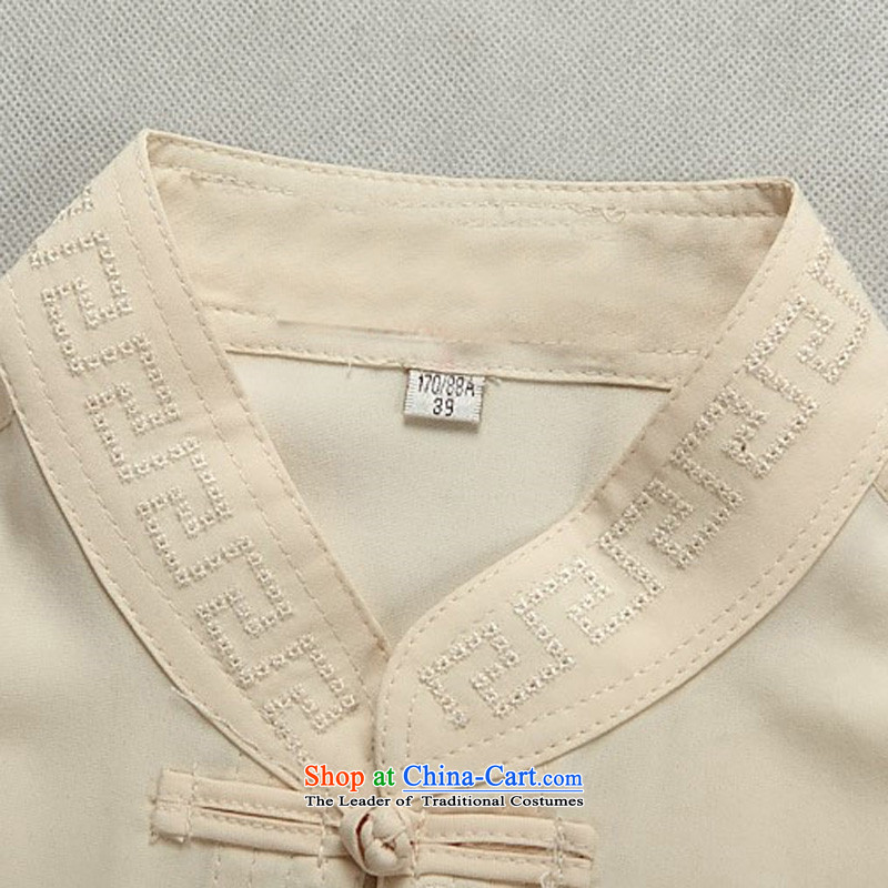 Hiv Rollet 2015 Summer new products for middle-aged short-sleeved Tang Dynasty Package men's half sleeve Tang Gown of men with beige jacket 180/XL, father HIV ROLLET (AICAROLINA) , , , shopping on the Internet