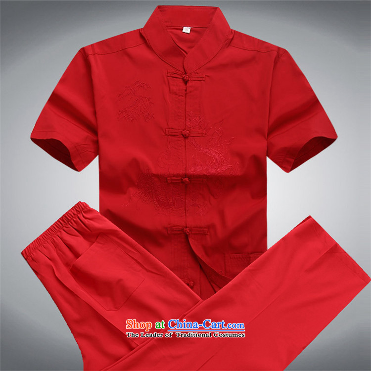 Hiv Rollet 2015 new middle-aged men Tang dynasty summer short-sleeved Tang Dynasty Package and older persons with men's father Tang red kit 190/XXXL picture, prices, brand platters! The elections are supplied in the national character of distribution, so action, buy now enjoy more preferential! As soon as possible.