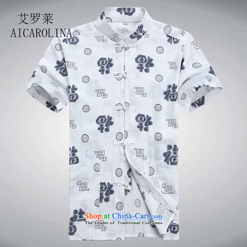 Hiv middle-aged men rollet short-sleeved shirt Tang dynasty summer in New half-sleeved shirt and older Chinese White 175/L, HIV ROLLET (AICAROLINA) , , , shopping on the Internet