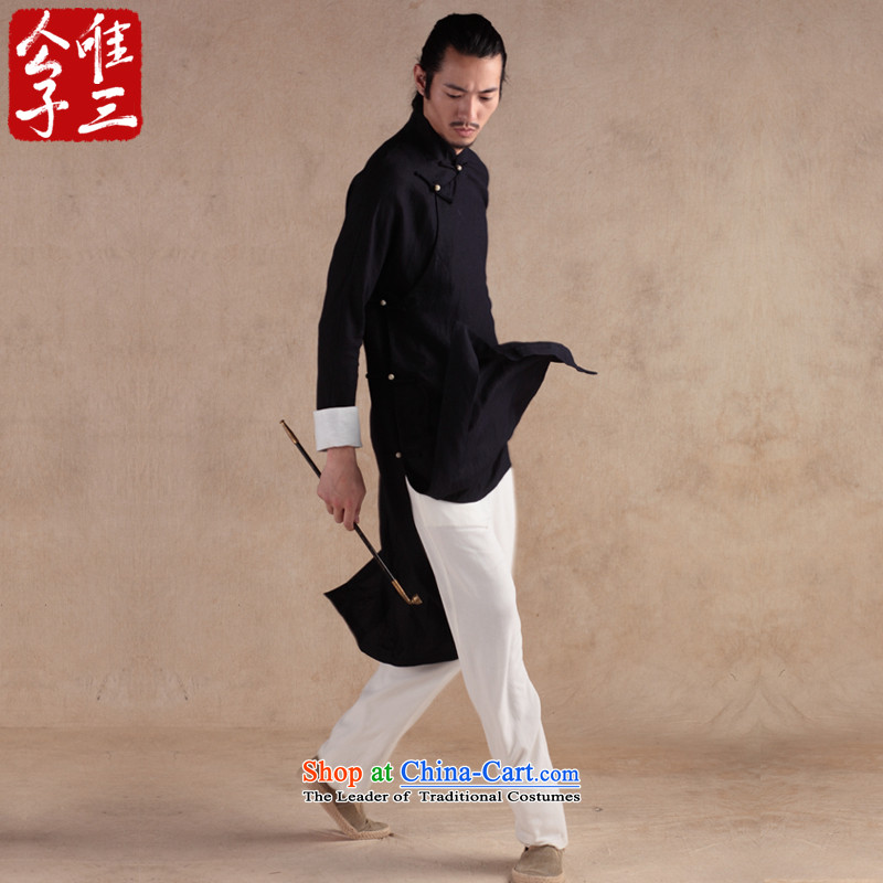 Cd 3 China wind wind Chhnang Sau San linen cotton linen Chinese national costumes and spring and autumn coats of ethnic Tang dynasty (S) CD 3 soot small shopping on the Internet has been pressed.