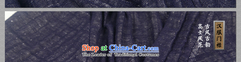 Cd 3 China wind Vallee Enchantee Sub Male linen cotton linen tunic Tang Dynasty 7 short-sleeved shirt ethnic Chinese Han-autumn and winter navy blue large picture (L), prices, brand platters! The elections are supplied in the national character of distribution, so action, buy now enjoy more preferential! As soon as possible.