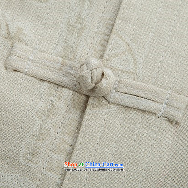 Rollet HIV from older short-sleeved Tang dynasty lung fields Tang dynasty linen clothes men short-sleeved beige 170/M, HIV ROLLET (AICAROLINA) , , , shopping on the Internet