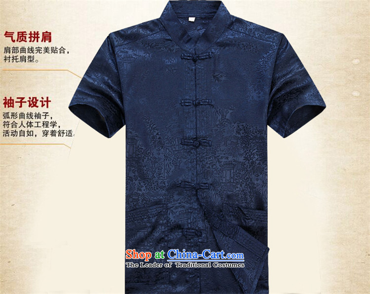 Rollet father load HIV summer men Tang Dynasty Package for short-sleeved older along the River During the Qingming Festival