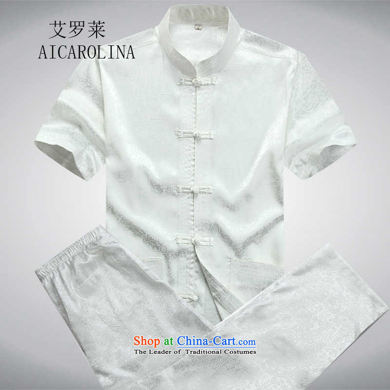 Rollet father load HIV summer men Tang Dynasty Package for short-sleeved older along the River During the Qingming Festival  Tang Dynasty Chinese White Kit 180/XL, HIV ROLLET (AICAROLINA) , , , shopping on the Internet