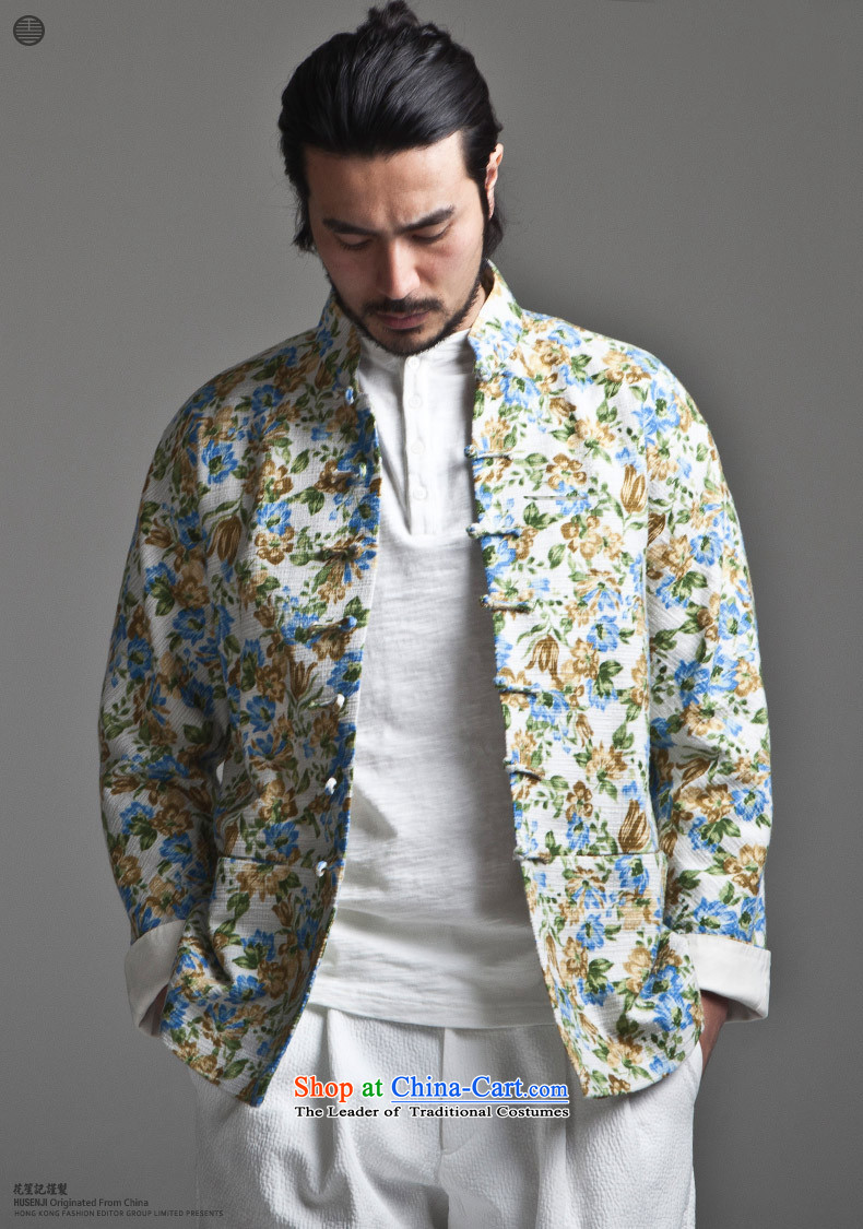 His Excellency flower note China wind Dili Mong flowers to Tang dynasty Men's Mock-Neck Sau San disk deduction Chinese long-sleeved jacket cotton spring flowers blue 165/80A picture, prices, brand platters! The elections are supplied in the national character of distribution, so action, buy now enjoy more preferential! As soon as possible.